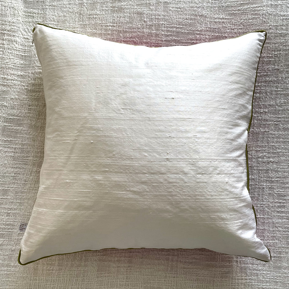 Vintage Kimono Cushion Cover with Camellia Embroidery