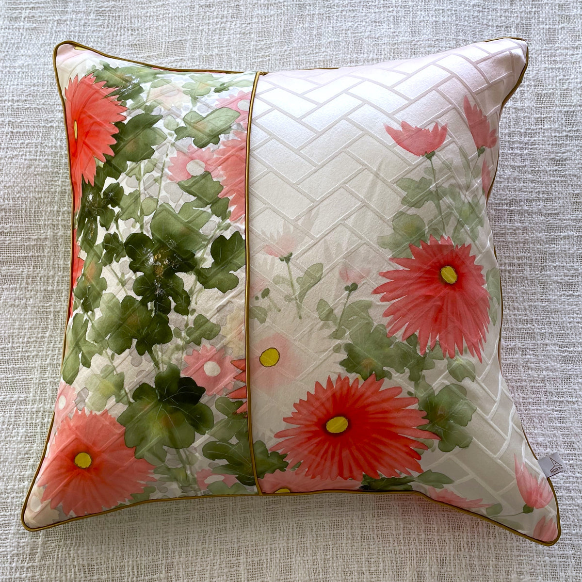 Vintage Kimono Cushion Cover Daisy①