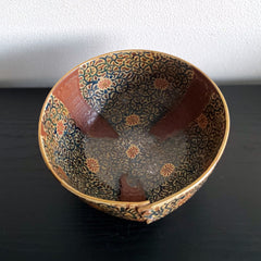 Kutani arabesque pattern confectionery bowl