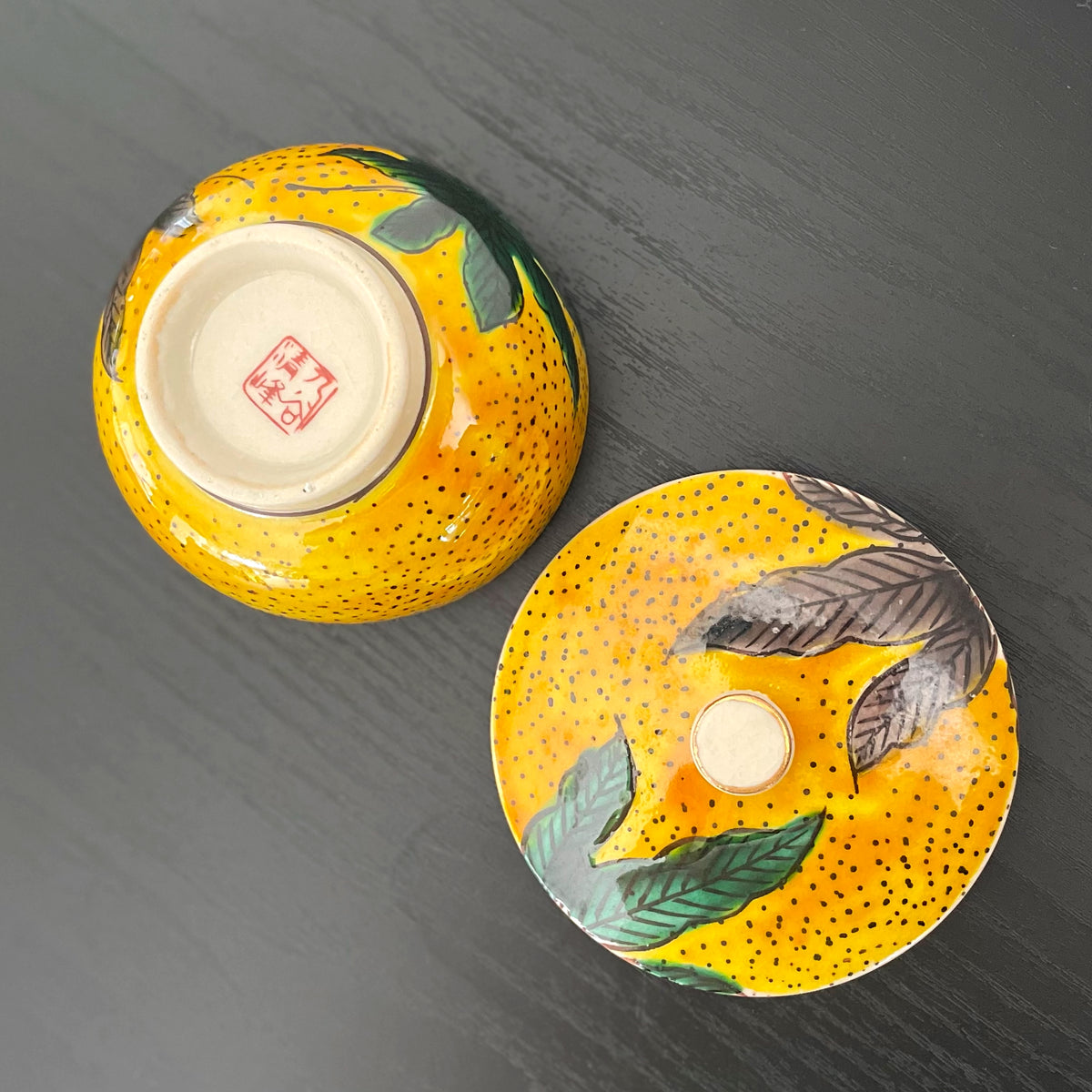 Tea bowl with lid, Kogutani copy